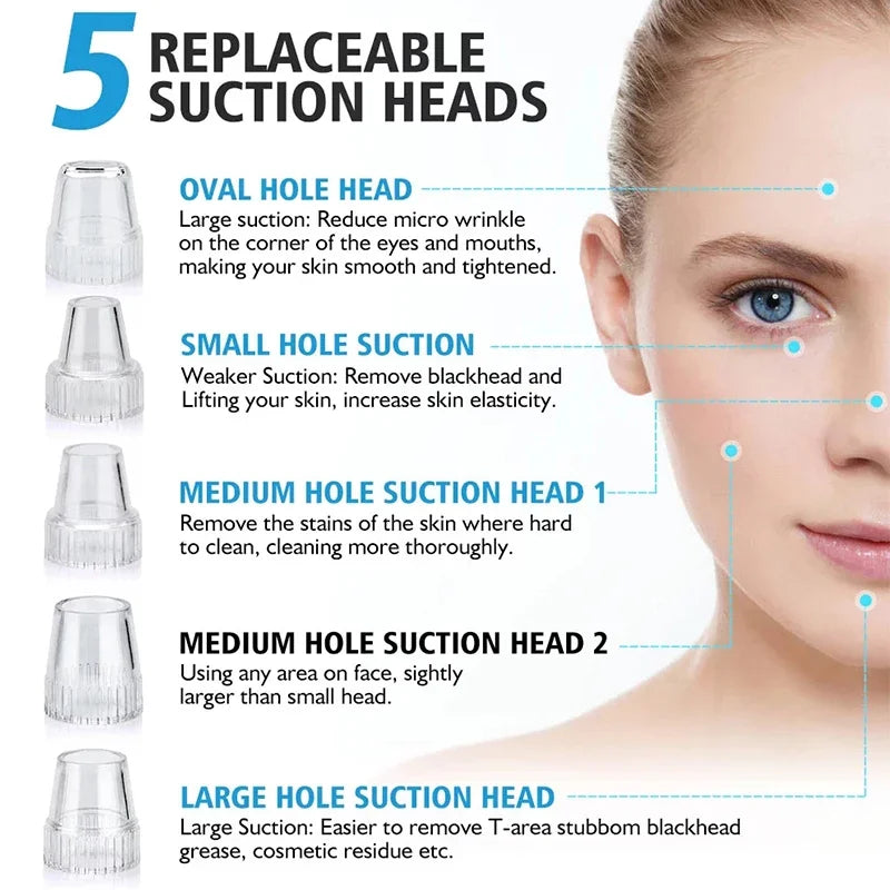 Electric Blackhead Vacuum Pore Cleaner with LED Display