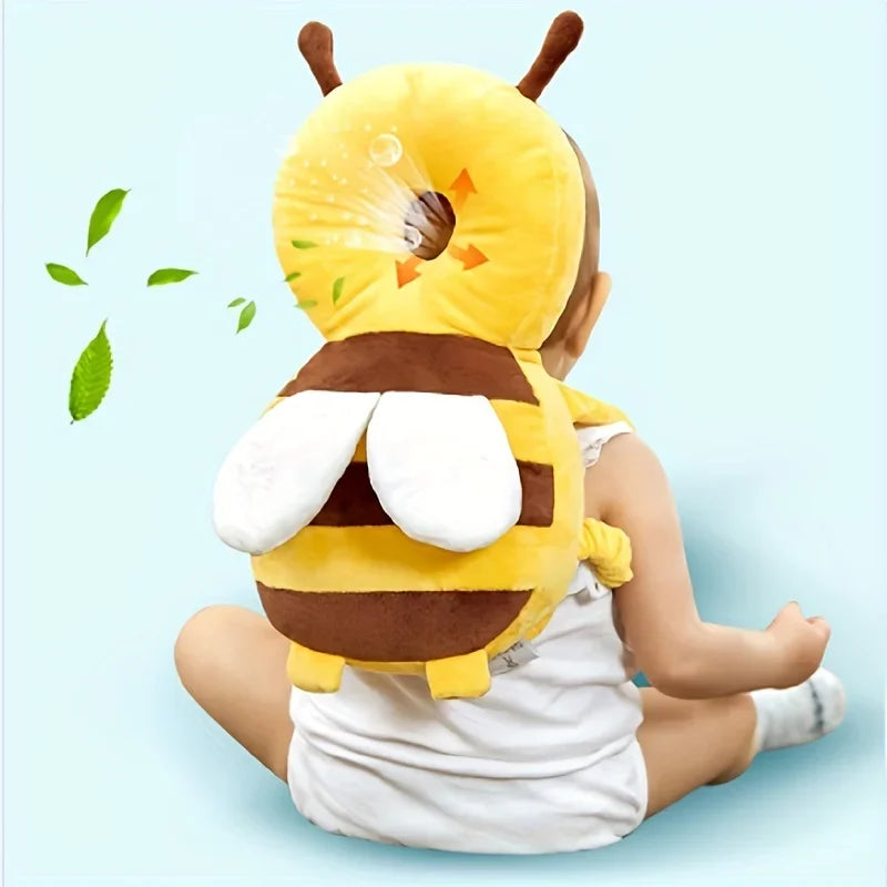 Baby Bee Head Protection Pillow – Soft Anti-Fall Cushion - EverGrowMarkeplace