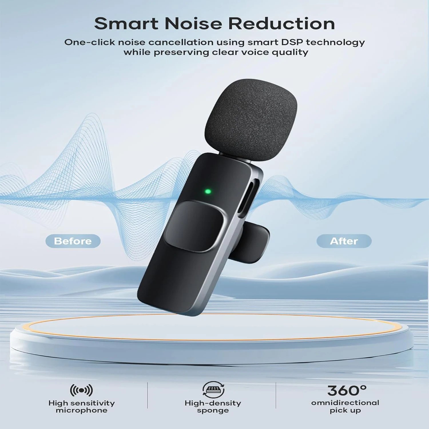 Wireless Lavalier Microphone Kit for iPhone – Dual Noise Reduction - EverGrowMarkeplace