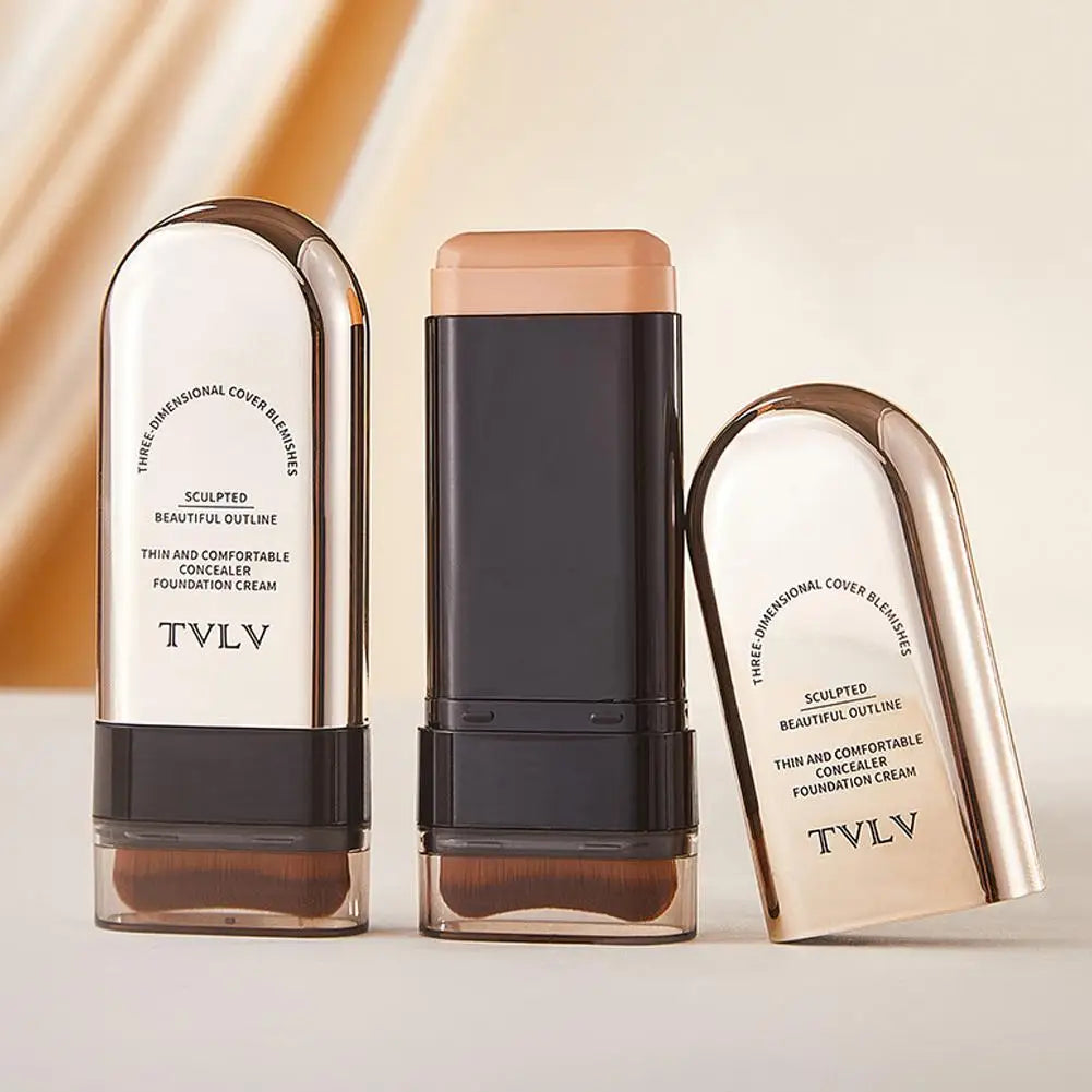Double-Ended Foundation Stick With Brush Natural Matte - EverGrowMarkeplace