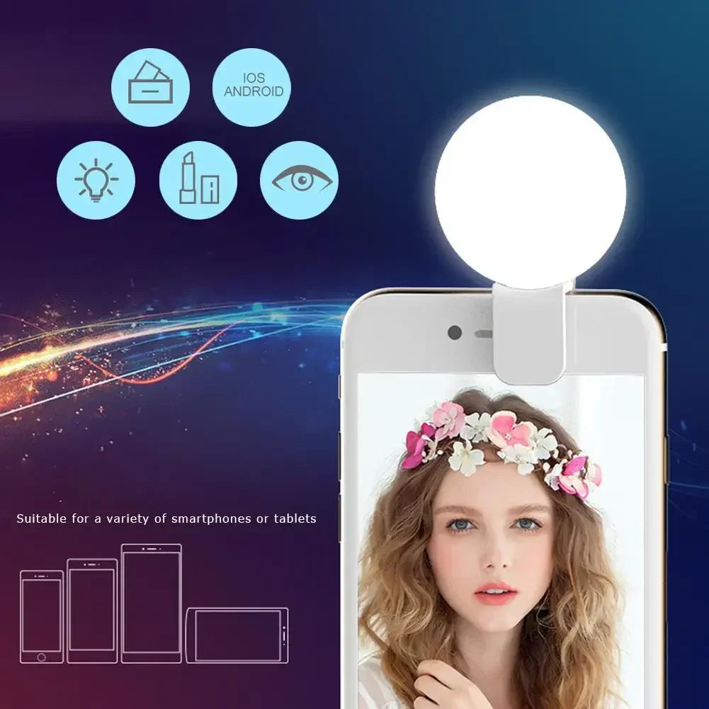 Mini Clip-On Selfie Ring Light For Mobile Phones - EverGrowMarkeplace
