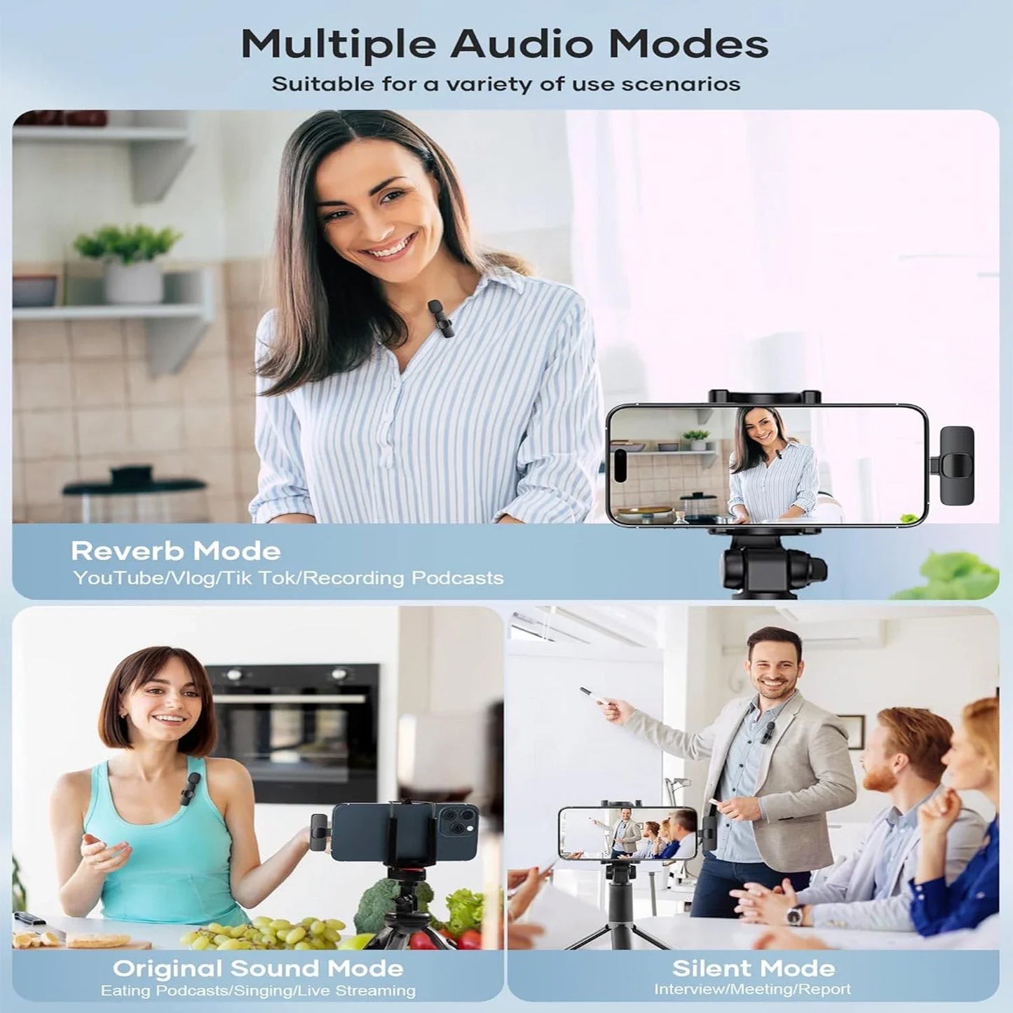 Wireless Lavalier Microphone Kit for iPhone – Dual Noise Reduction - EverGrowMarkeplace