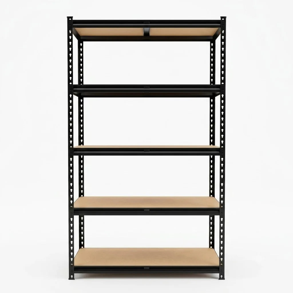5-Tier Garage Shelving Rack with Slim Depth Metal Frame