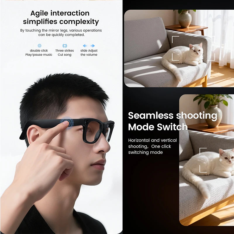 AI Smart Glasses Camera – Translation, Video & Bluetooth Calls