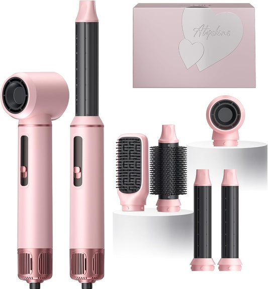 5-in-1 Hot Air Brush Styler with Auto-Wrap Curling