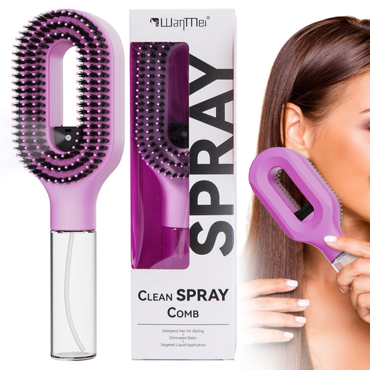 2-in-1 Misting Detangling Hair Brush with Water Spray