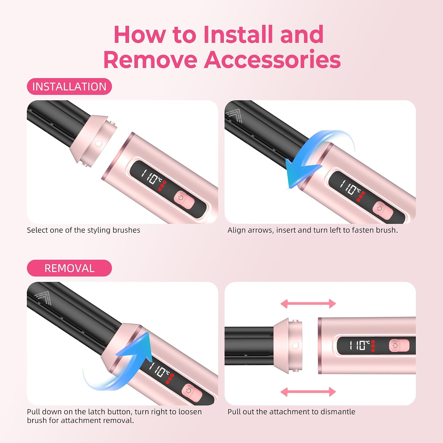 5-in-1 Hot Air Brush Styler with Auto-Wrap Curling