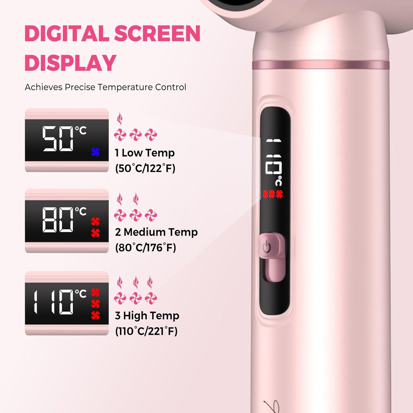 5-in-1 Hot Air Brush Styler with Auto-Wrap Curling