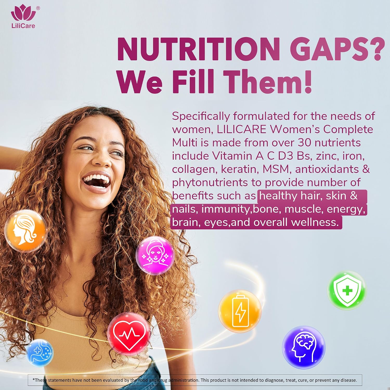 Women’s Sugar-Free Multivitamin Gummies – Beauty & Energy