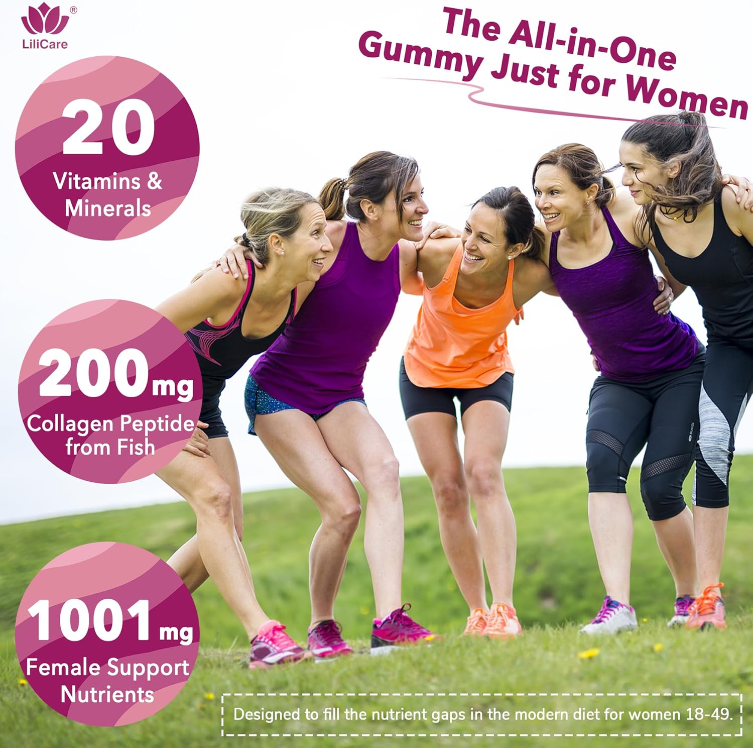 Women’s Sugar-Free Multivitamin Gummies – Beauty & Energy