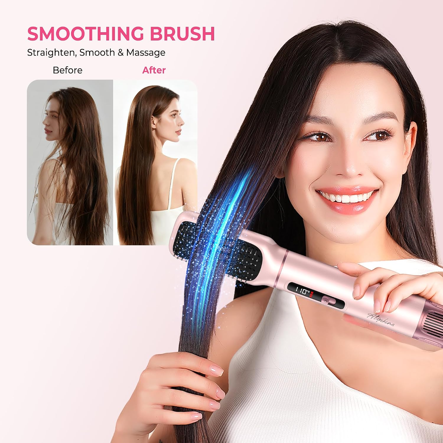5-in-1 Hot Air Brush Styler with Auto-Wrap Curling