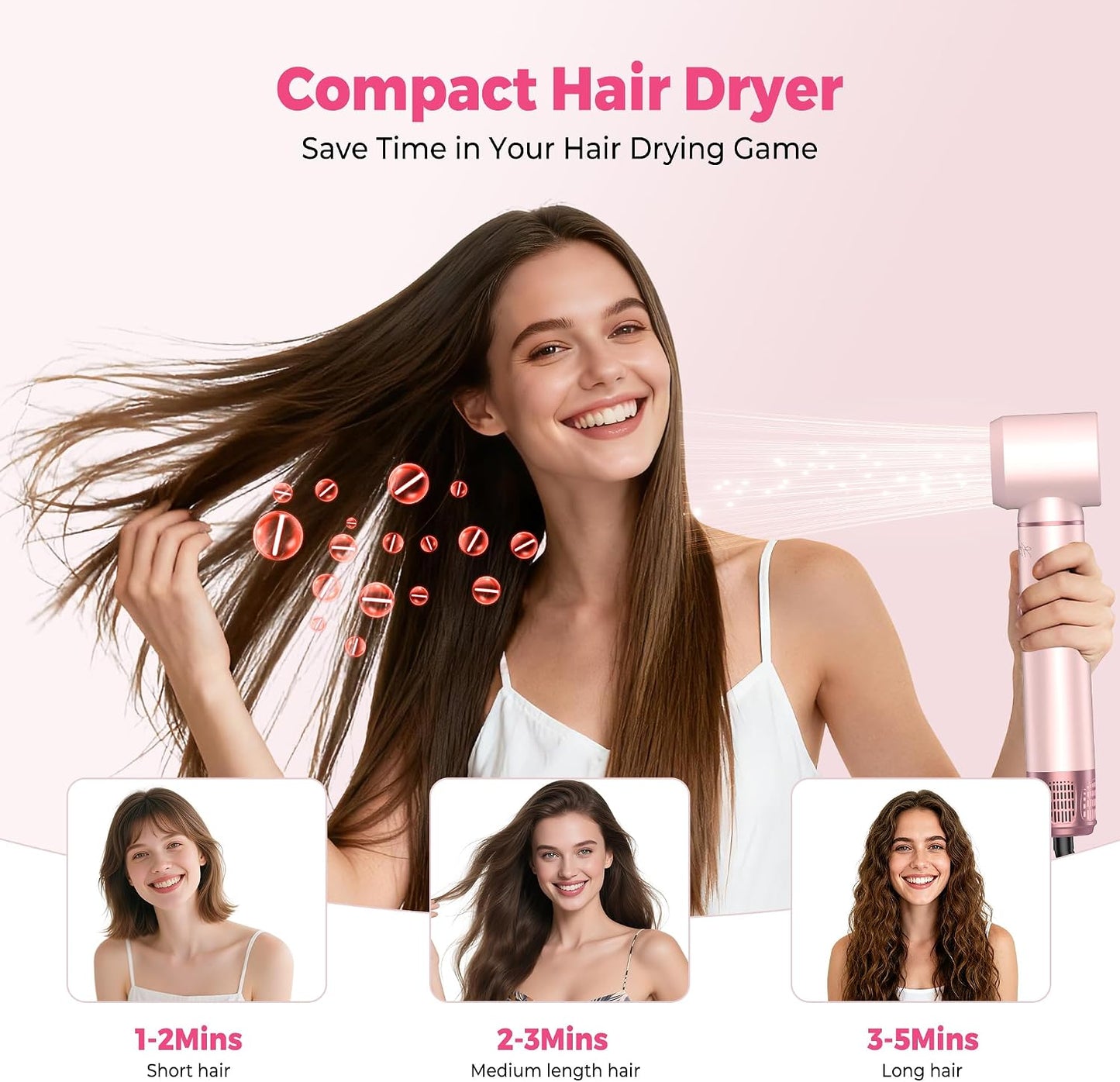 5-in-1 Hot Air Brush Styler with Auto-Wrap Curling