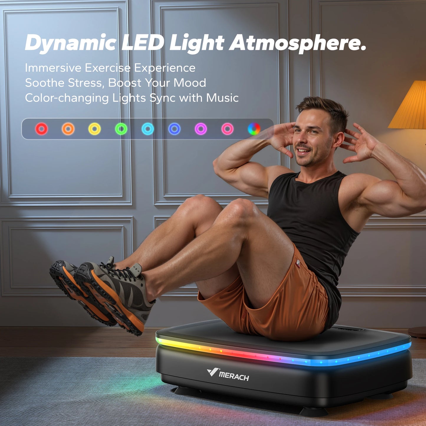 Vibration Plate Exercise Machine – LED, Bluetooth & 99 Speeds