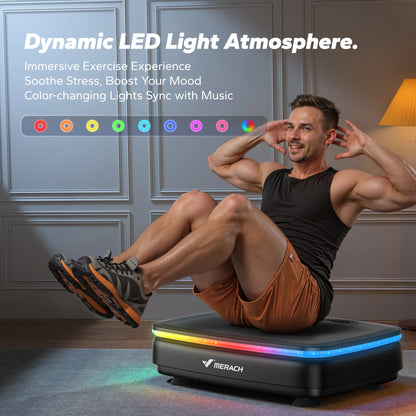 Vibration Plate Exercise Machine – LED, Bluetooth & 99 Speeds