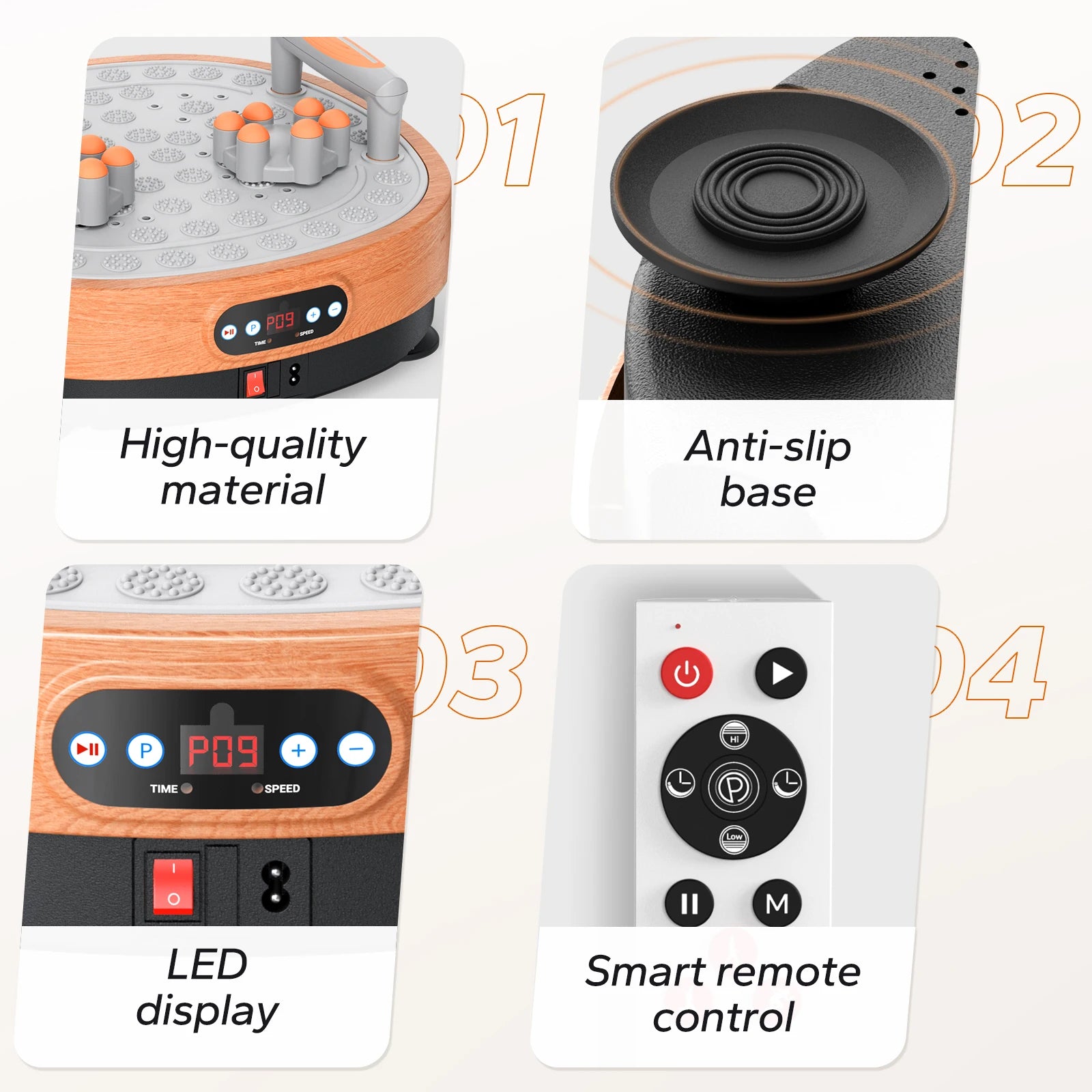 Vibration Plate Exercise Machine – 99 Levels & Foot Massage