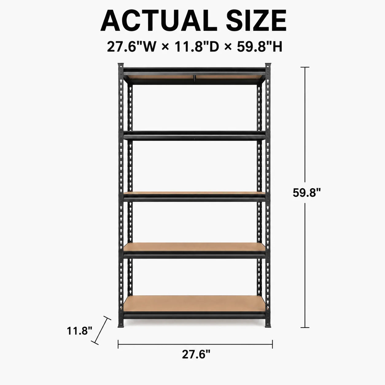 5-Tier Heavy Duty Garage Shelving Unit 2200 lb Capacity
