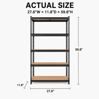 5-Tier Heavy Duty Garage Shelving Unit 2200 lb Capacity