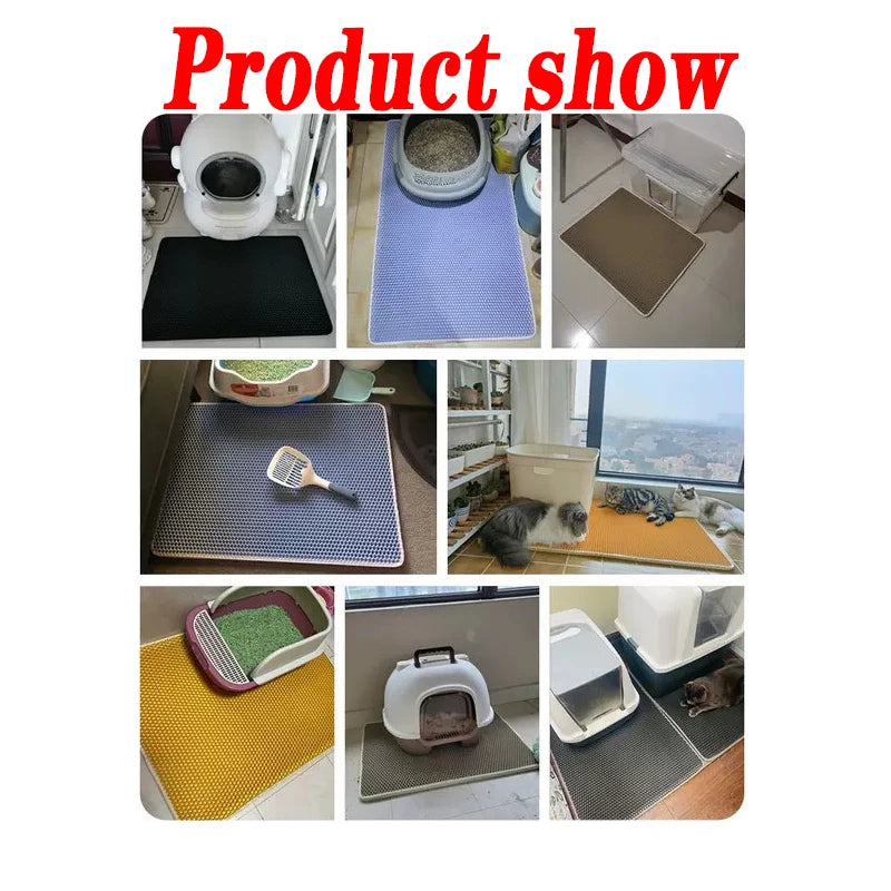 Double-Layer Cat Litter Trapping Mat Waterproof Non-Slip