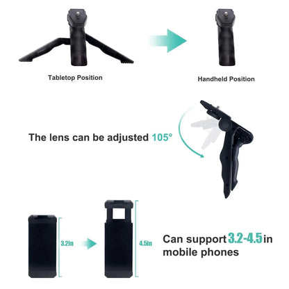 Smartphone Vlogging Kit with Tripod, Mic & LED Light - EverGrowMarkeplace