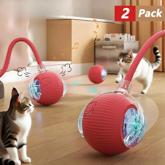 Interactive Auto-Rolling Cat Ball Toy – Rechargeable Sound
