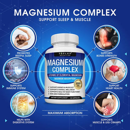 Magnesium Complex 1000 mg Capsules – Multi-Source Support