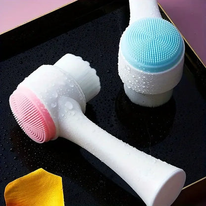Silicone Facial Cleansing Brush Double-Sided Exfoliator