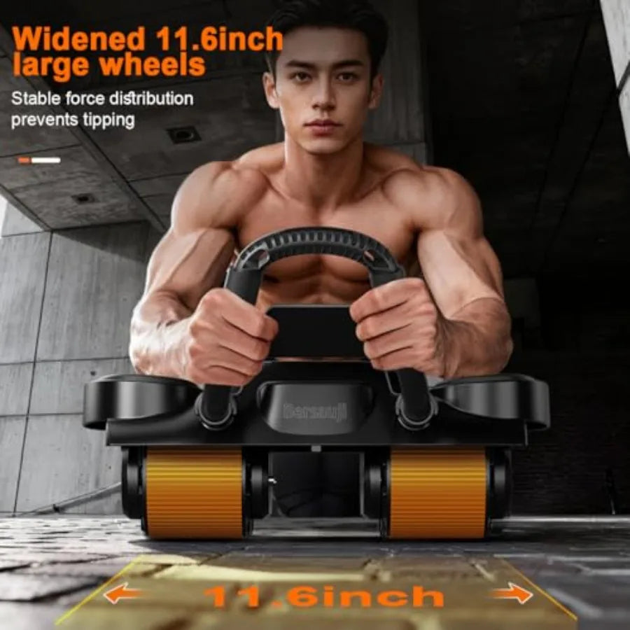 Automatic Rebound Ab Roller Wheel With Knee Mat