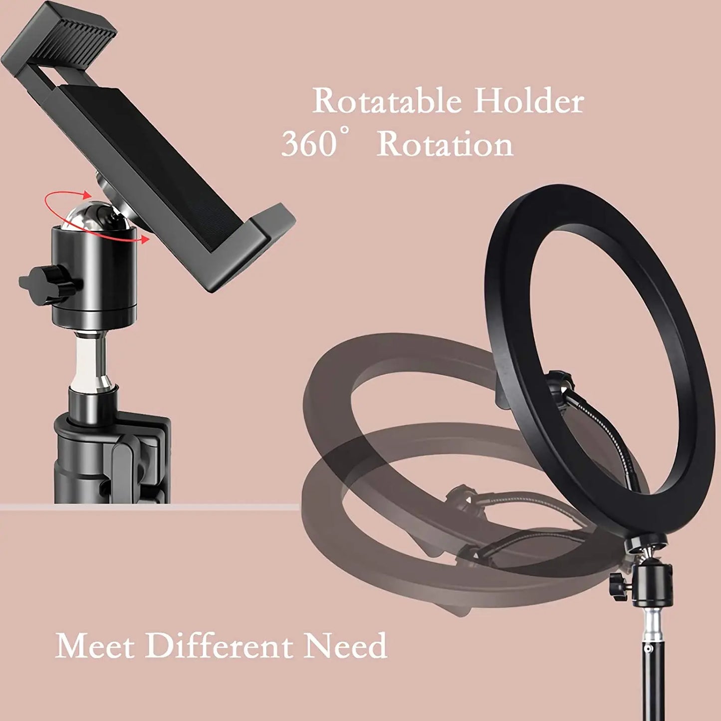 LED Ring Light With Tripod Stand And Phone Holder - EverGrowMarkeplace