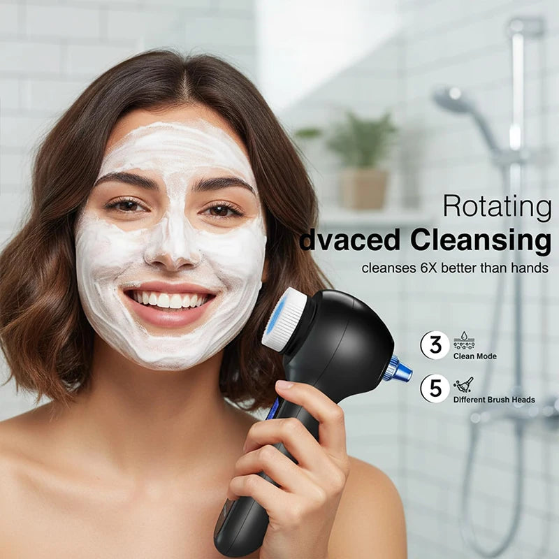 Electric Facial Cleansing Brush With Pore Vacuum Suction