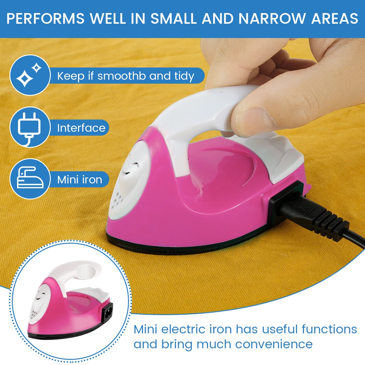 Mini Craft Heat Press Iron with Silicone Insulation Pad - EverGrowMarkeplace