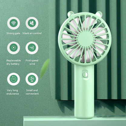 Mini Portable USB Handheld Fan – Quiet Rechargeable Cooling