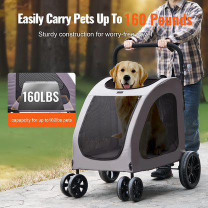Heavy-Duty Pet Stroller Carrier – Large Dogs & Cats