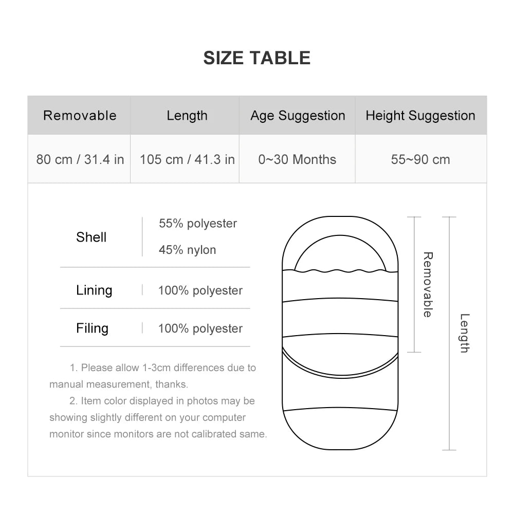 Universal Baby Stroller Footmuff – Windproof Winter Sack - EverGrowMarkeplace
