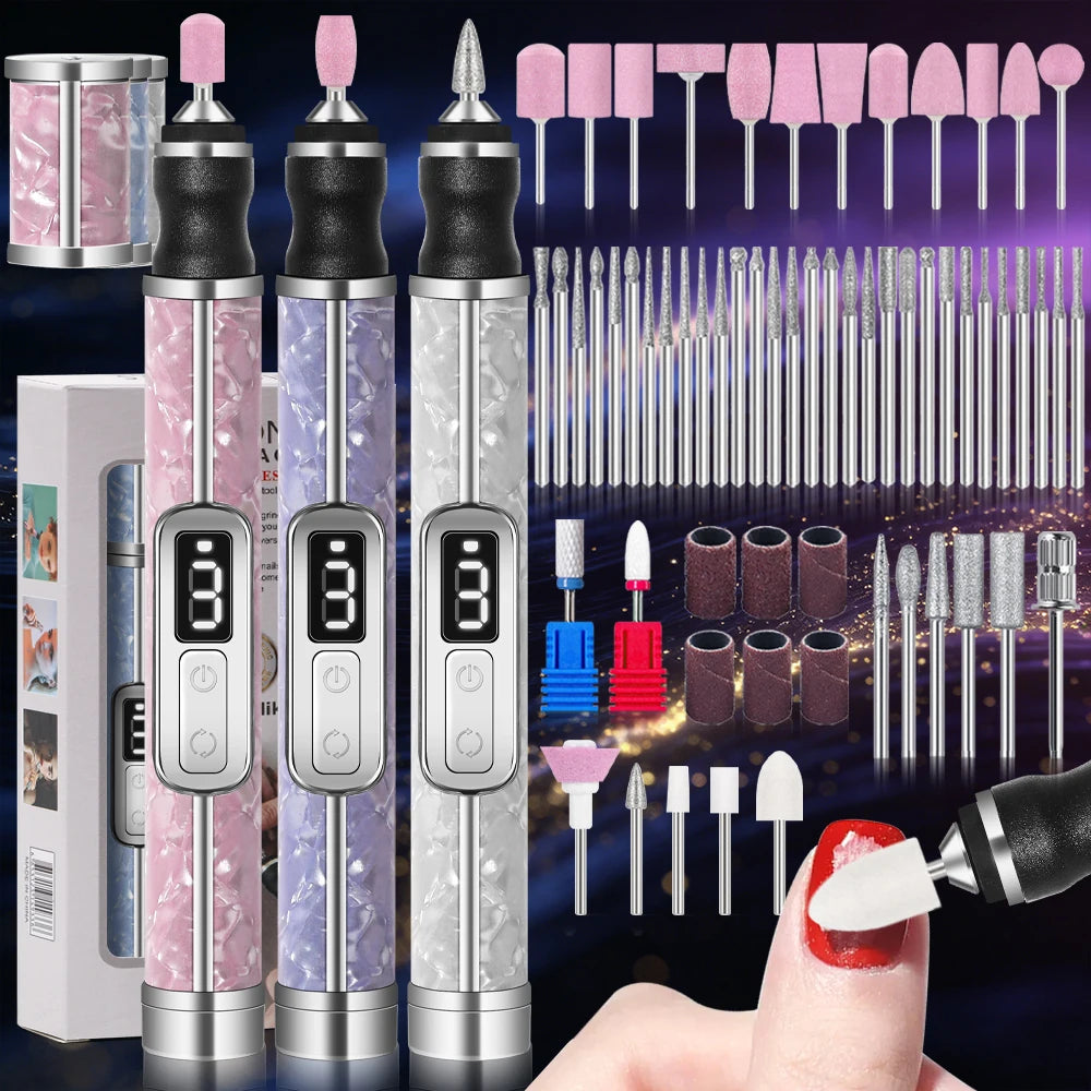 Rechargeable Electric Nail Drill File Set – Low Noise - EverGrowMarkeplace