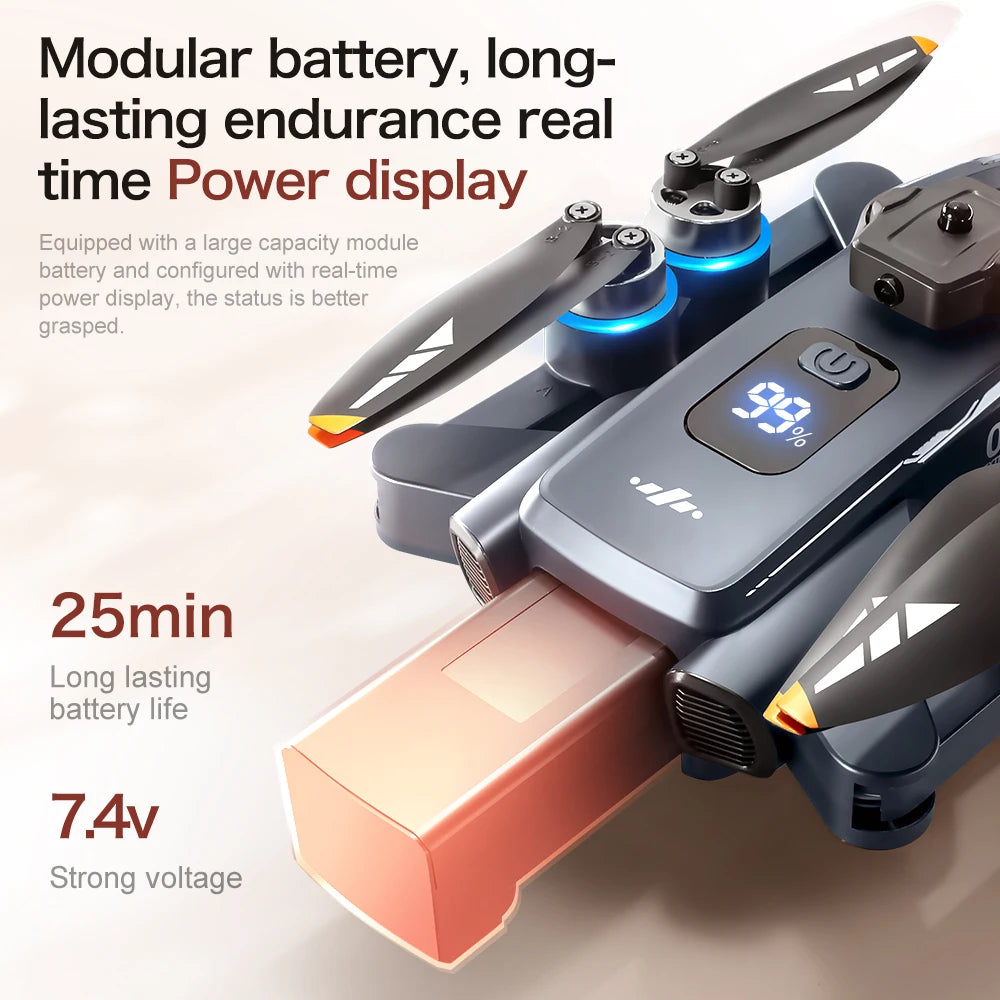 8K GPS Camera Drone With Screen – Brushless Foldable FPV