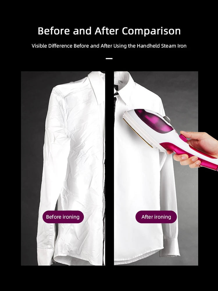 Handheld Garment Steamer Iron – Portable 800W Travel - EverGrowMarkeplace
