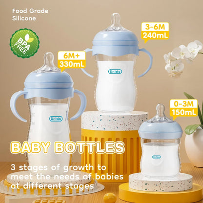 BPA-Free Baby Feeding Bottle with Handles and Anti-Colic - EverGrowMarkeplace
