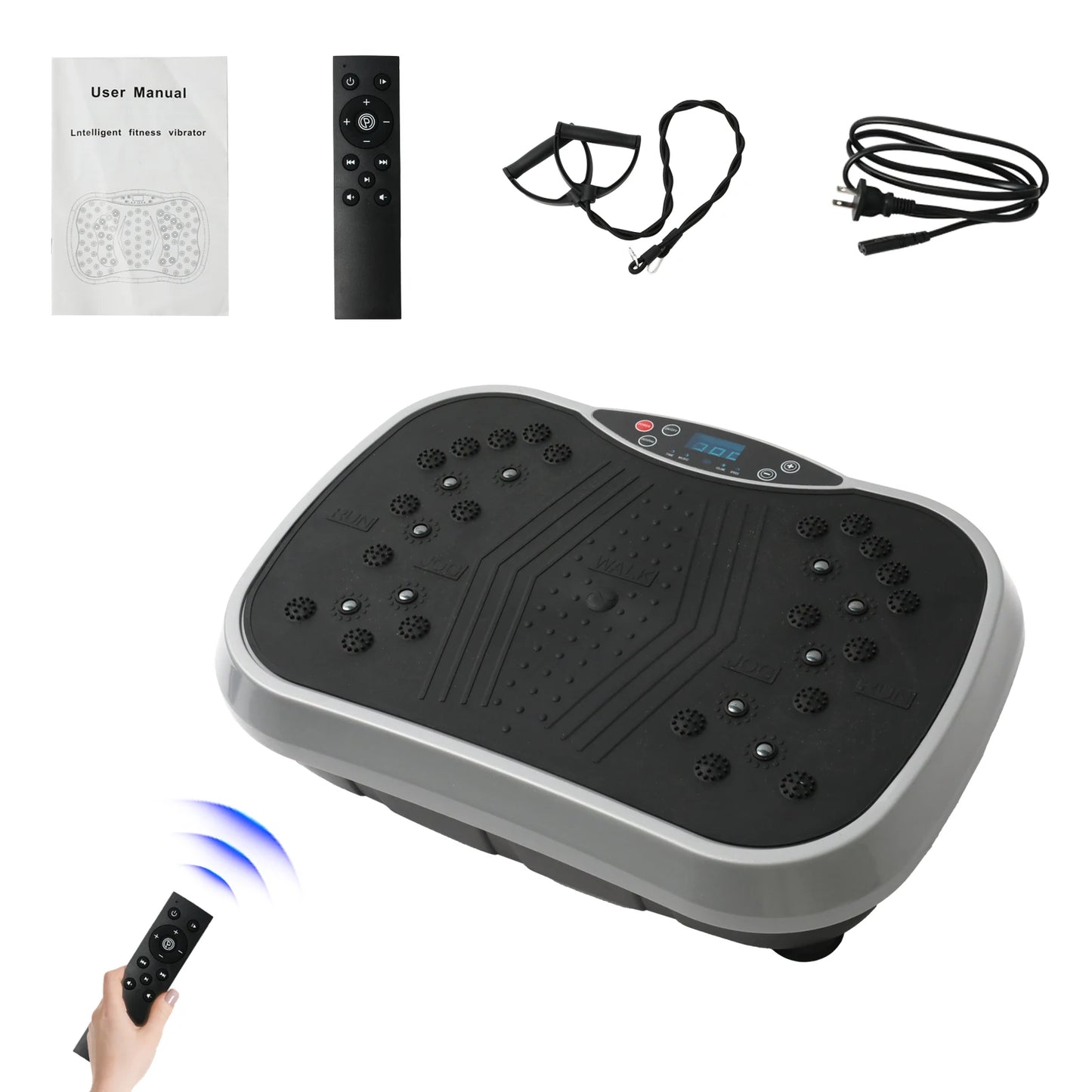 Silver Black Color Color Vibration Plate Exercise Machine – 99-Speed Home Trainer