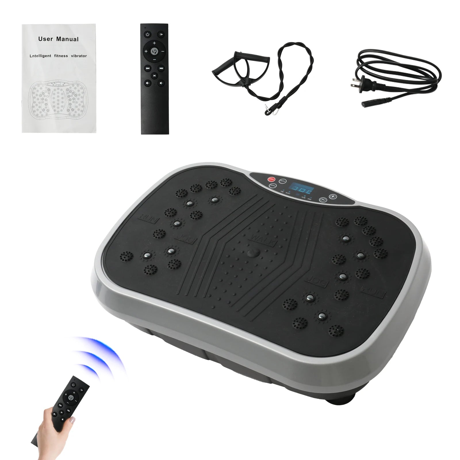 Silver Black Color Color Vibration Plate Exercise Machine – 99-Speed Home Trainer