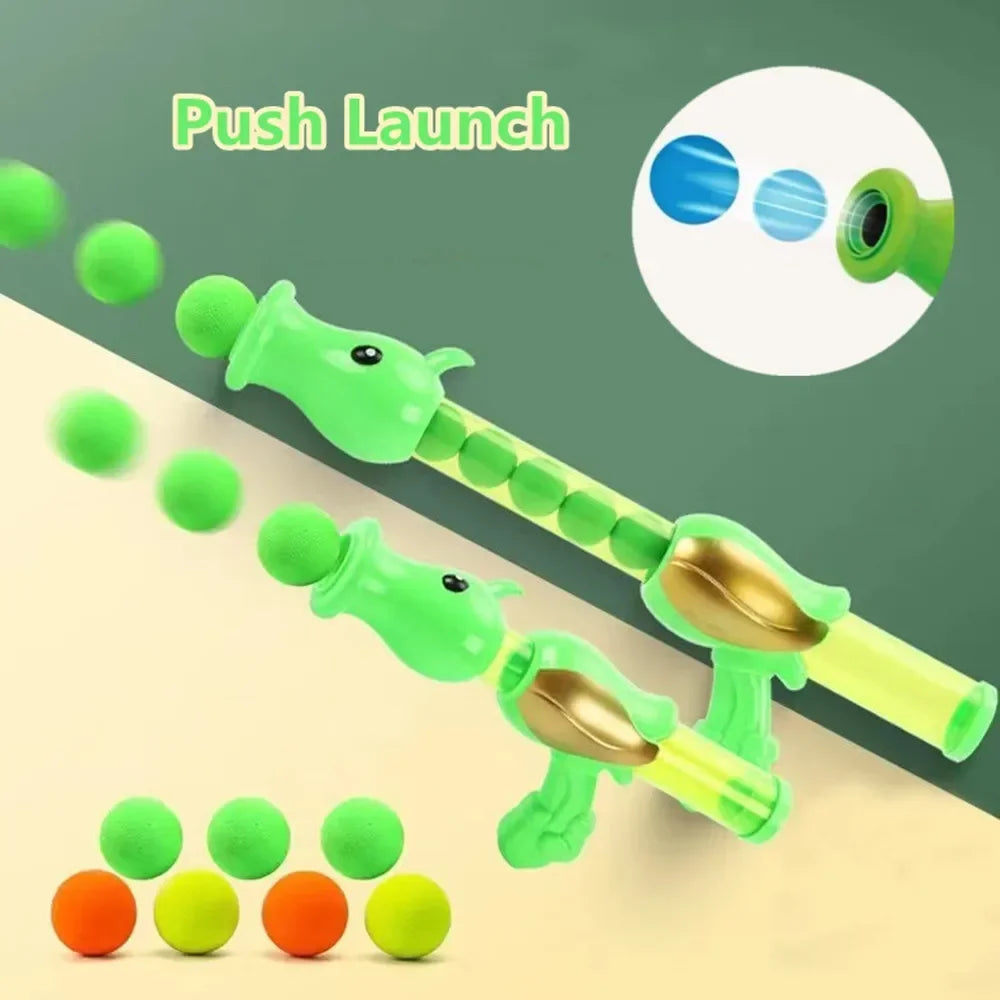 Soft Pea Launcher Interactive Ball Toy For Cats And Kids