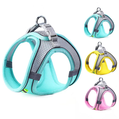 Reflective Mesh Pet Harness Vest with Leash Set