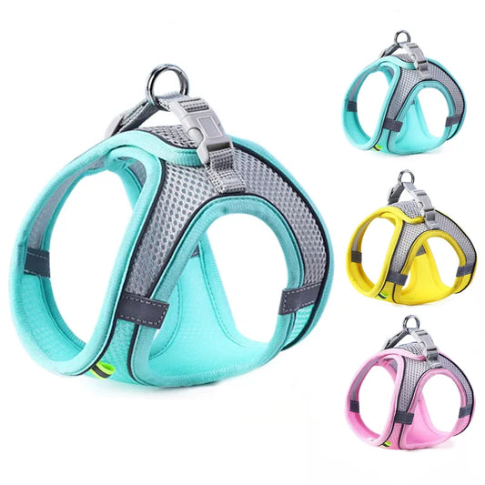 Reflective Mesh Pet Harness Vest with Leash Set