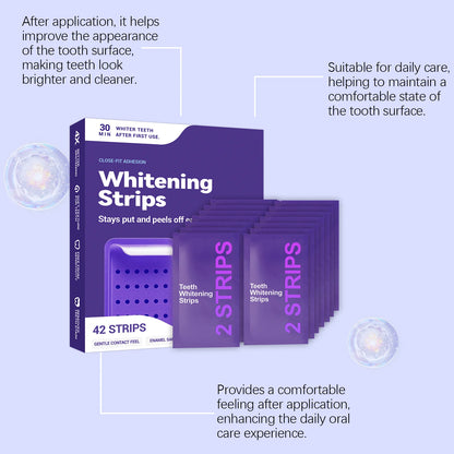 Purple Teeth Whitening Strips – Fresh Breath & Stain Removal - EverGrowMarkeplace