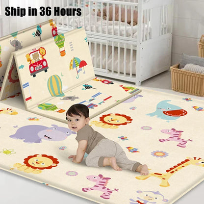 Foldable XPE Baby Play Mat 180 x 100 cm – Soft & Waterproof - EverGrowMarkeplace