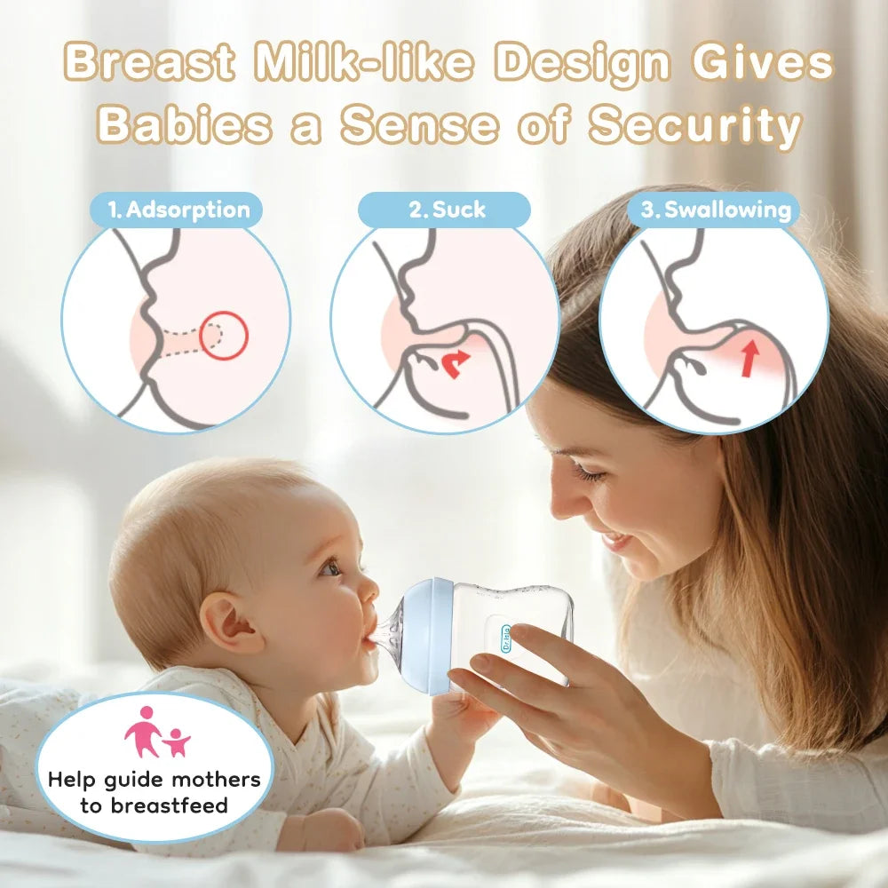 BPA-Free Baby Feeding Bottle with Handles and Anti-Colic - EverGrowMarkeplace