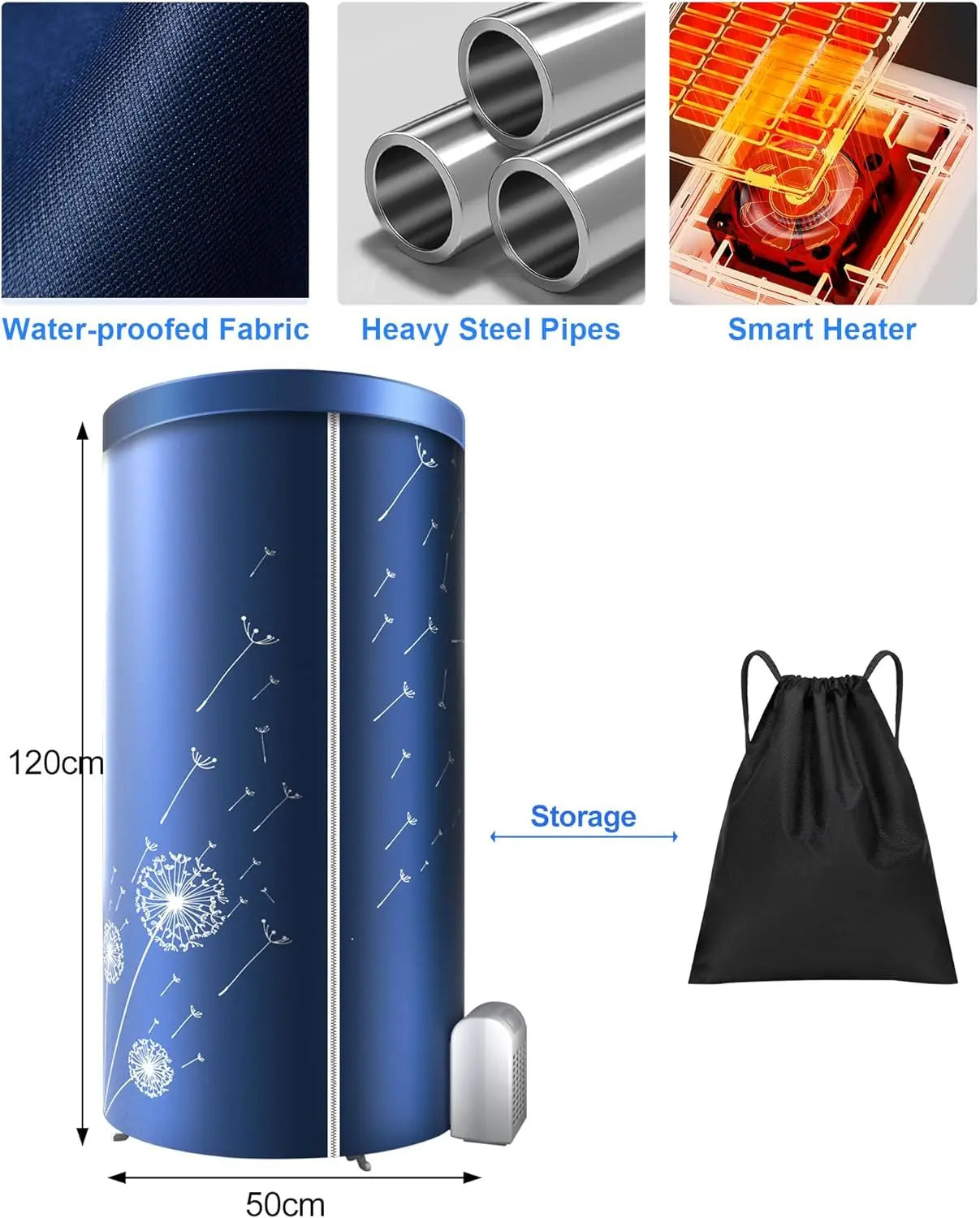 Portable Electric Clothes Dryer with Timer Control - EverGrowMarkeplace