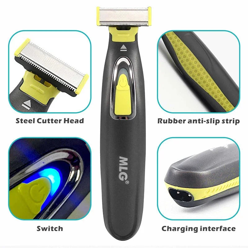 USB Rechargeable Electric Body Trimmer – Washable T-Blade