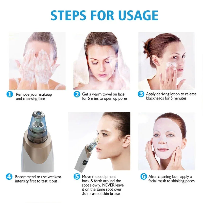 Electric Blackhead Vacuum Pore Cleaner with LED Display