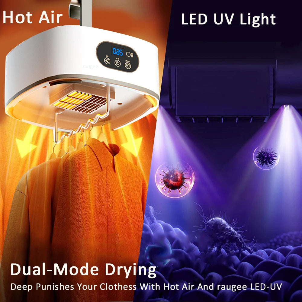 Portable Folding Electric Clothes Dryer With Timer - EverGrowMarkeplace