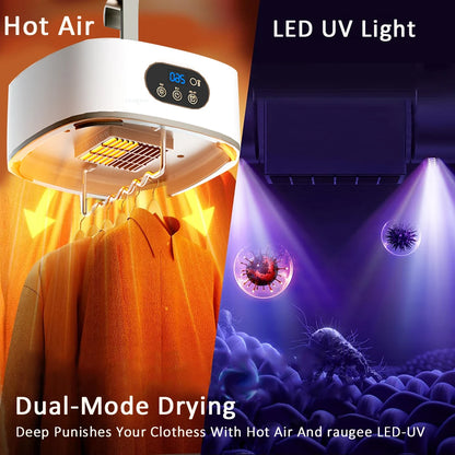 Portable Folding Electric Clothes Dryer With Timer - EverGrowMarkeplace